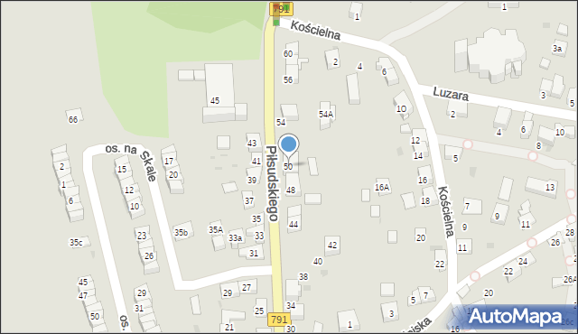 Trzebinia, Piłsudskiego Józefa, marsz., 50, mapa Trzebinia