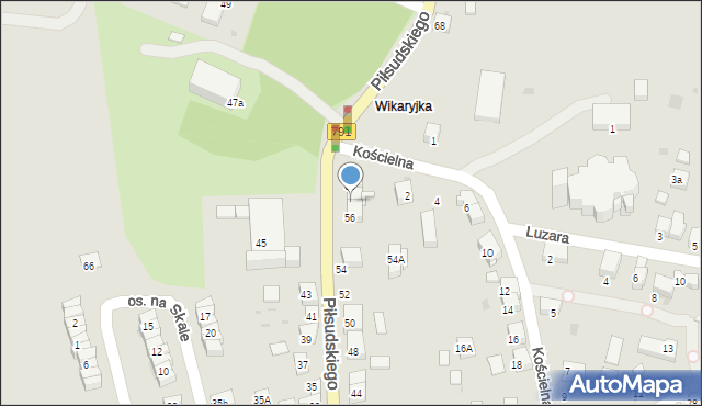 Trzebinia, Piłsudskiego Józefa, marsz., 58, mapa Trzebinia