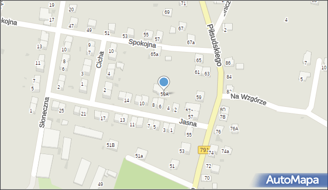 Trzebinia, Piłsudskiego Józefa, marsz., 59A, mapa Trzebinia