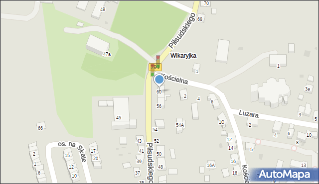 Trzebinia, Piłsudskiego Józefa, marsz., 60, mapa Trzebinia