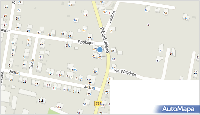 Trzebinia, Piłsudskiego Józefa, marsz., 63, mapa Trzebinia