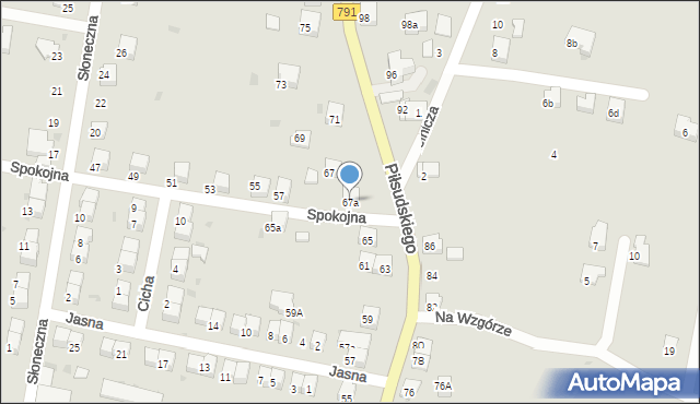 Trzebinia, Piłsudskiego Józefa, marsz., 67a, mapa Trzebinia
