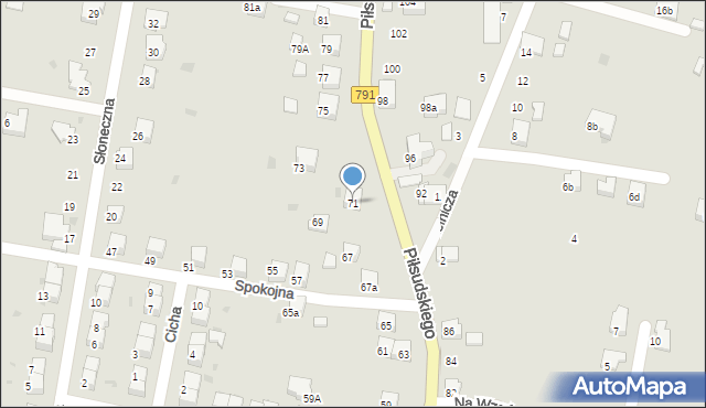 Trzebinia, Piłsudskiego Józefa, marsz., 71, mapa Trzebinia