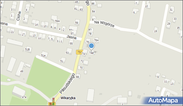 Trzebinia, Piłsudskiego Józefa, marsz., 74a, mapa Trzebinia