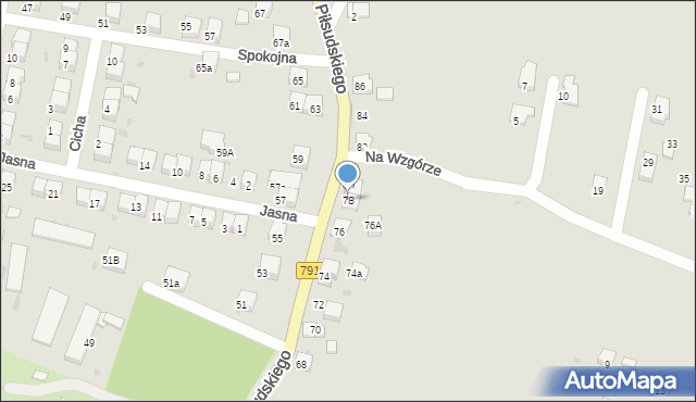 Trzebinia, Piłsudskiego Józefa, marsz., 78, mapa Trzebinia