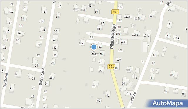 Trzebinia, Piłsudskiego Józefa, marsz., 79A, mapa Trzebinia