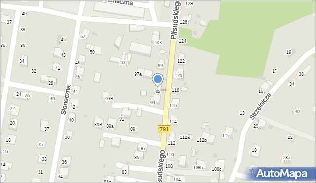 Trzebinia, Piłsudskiego Józefa, marsz., 95, mapa Trzebinia