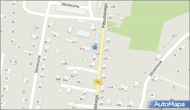 Trzebinia, Piłsudskiego Józefa, marsz., 97, mapa Trzebinia