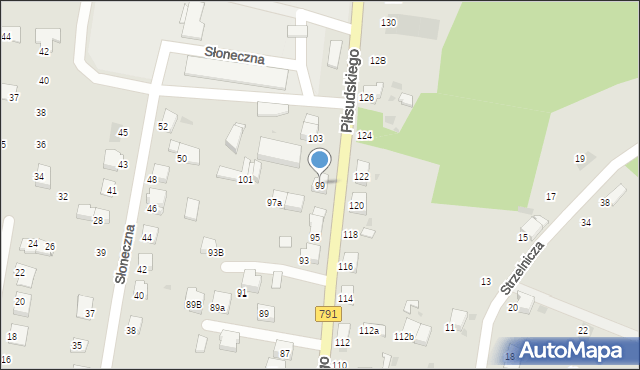 Trzebinia, Piłsudskiego Józefa, marsz., 99, mapa Trzebinia