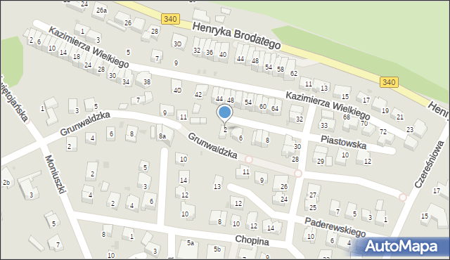 Trzebnica, Piastowska, 2, mapa Trzebnica