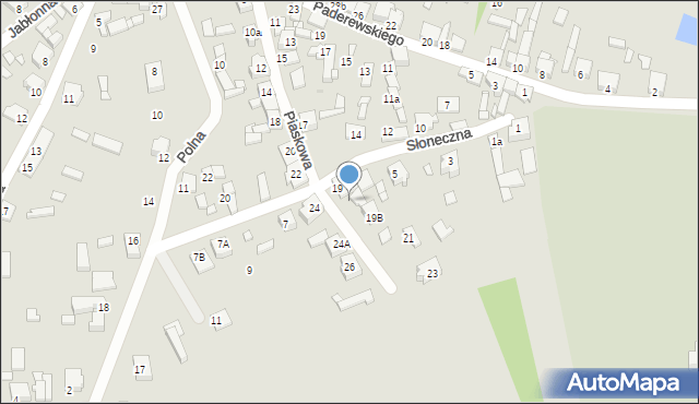 Tuliszków, Piaskowa, 19a, mapa Tuliszków