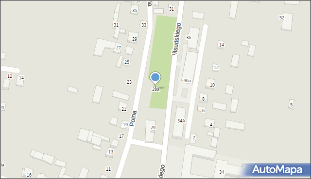 Turobin, Piłsudskiego Józefa, marsz., 29a, mapa Turobin