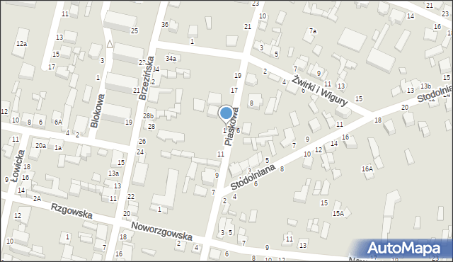 Tuszyn, Piaskowa, 13, mapa Tuszyn