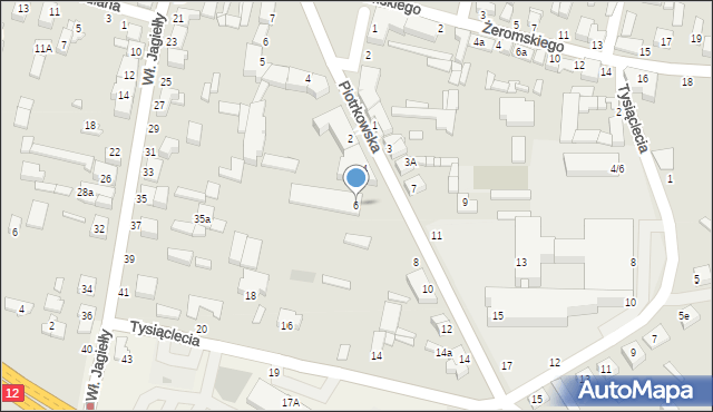 Tuszyn, Piotrkowska, 6, mapa Tuszyn