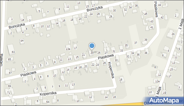 Tworków, Piaskowa, 23, mapa Tworków