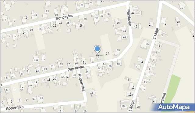 Tworków, Piaskowa, 35, mapa Tworków