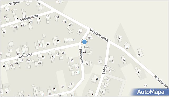 Tworków, Piaskowa, 46, mapa Tworków