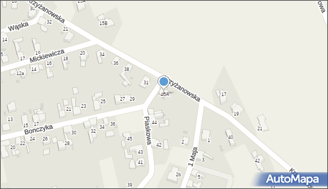 Tworków, Piaskowa, 46A, mapa Tworków
