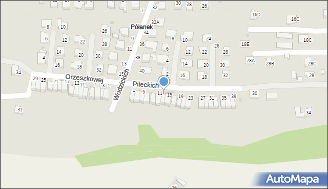 Tyczyn, Pileckich, 13, mapa Tyczyn