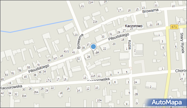 Tykocin, Piłsudskiego Józefa, marsz., 26, mapa Tykocin