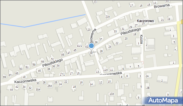 Tykocin, Piłsudskiego Józefa, marsz., 32, mapa Tykocin