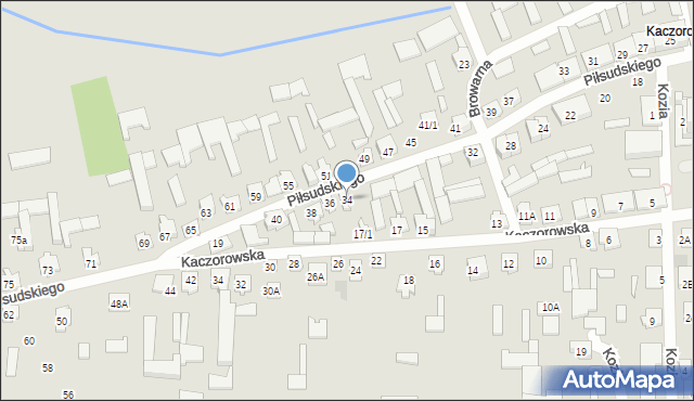 Tykocin, Piłsudskiego Józefa, marsz., 34, mapa Tykocin