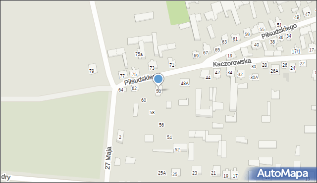 Tykocin, Piłsudskiego Józefa, marsz., 50, mapa Tykocin