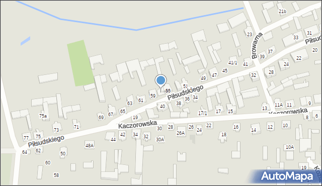 Tykocin, Piłsudskiego Józefa, marsz., 57, mapa Tykocin