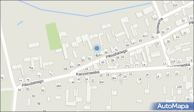 Tykocin, Piłsudskiego Józefa, marsz., 59, mapa Tykocin