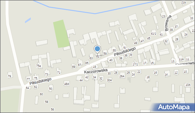 Tykocin, Piłsudskiego Józefa, marsz., 61, mapa Tykocin