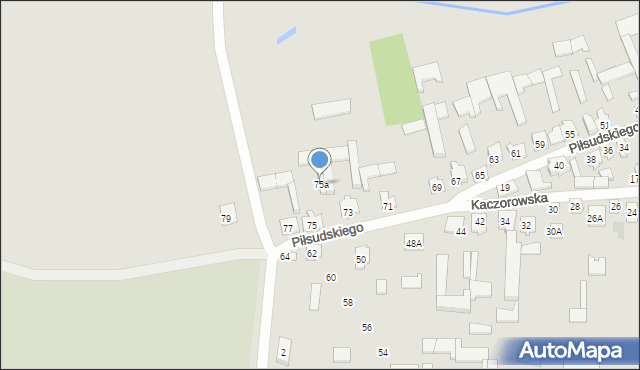 Tykocin, Piłsudskiego Józefa, marsz., 75a, mapa Tykocin