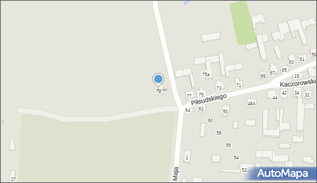 Tykocin, Piłsudskiego Józefa, marsz., 79, mapa Tykocin