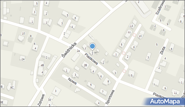 Tyniec Mały, Piaskowa, 1, mapa Tyniec Mały