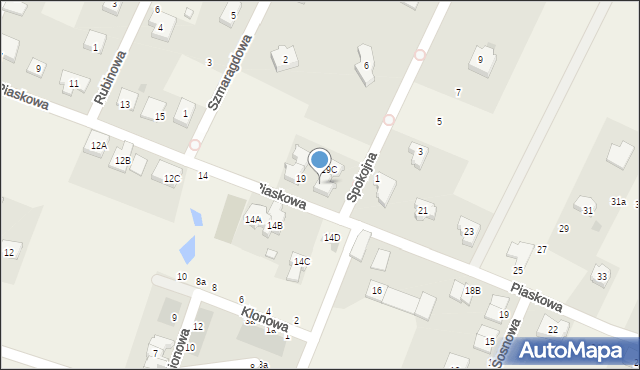 Tyniec Mały, Piaskowa, 19b, mapa Tyniec Mały