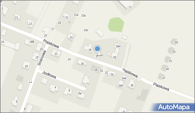 Tyniec Mały, Piaskowa, 37, mapa Tyniec Mały