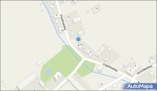 Uciechów, Piastowska, 6, mapa Uciechów