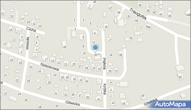 Ujazd, Piękna, 12, mapa Ujazd