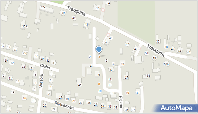 Ujazd, Piękna, 3, mapa Ujazd