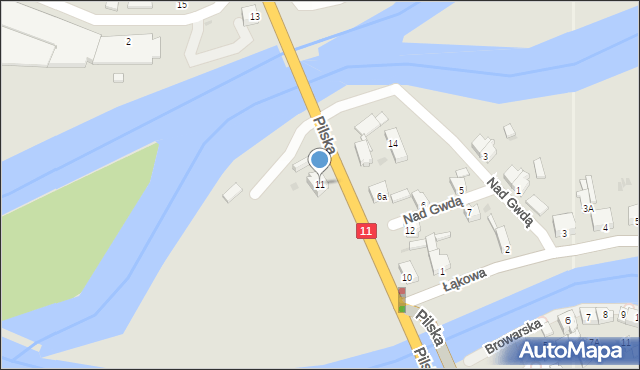 Ujście, Pilska, 11, mapa Ujście