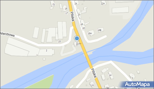 Ujście, Pilska, 13, mapa Ujście