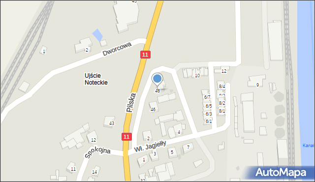 Ujście, Pilska, 48, mapa Ujście