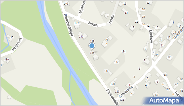 Ujsoły, Piotrowskiego, ks. prał., 136, mapa Ujsoły