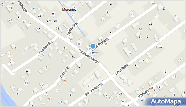 Ujsoły, Piotrowskiego, ks. prał., 32, mapa Ujsoły