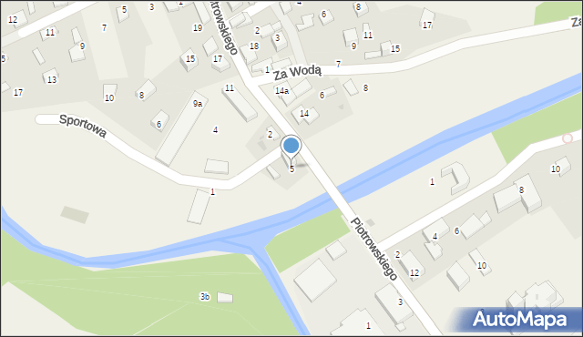 Ujsoły, Piotrowskiego, ks. prał., 5, mapa Ujsoły