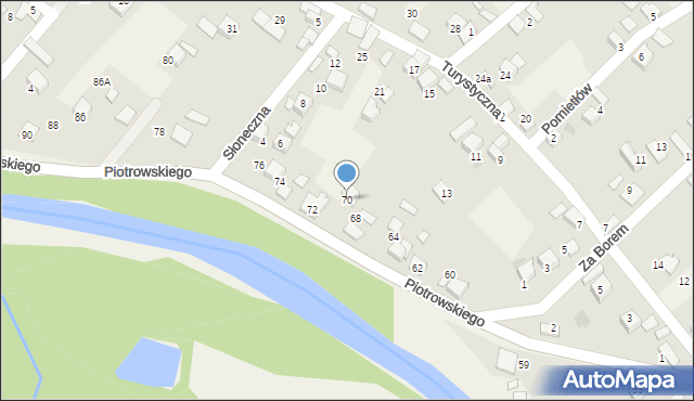 Ujsoły, Piotrowskiego, ks. prał., 70, mapa Ujsoły