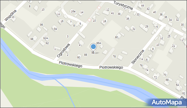Ujsoły, Piotrowskiego, ks. prał., 82, mapa Ujsoły