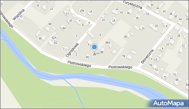 Ujsoły, Piotrowskiego, ks. prał., 88, mapa Ujsoły