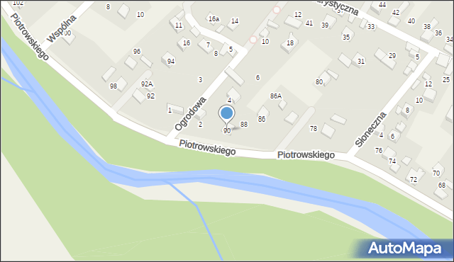 Ujsoły, Piotrowskiego, ks. prał., 90, mapa Ujsoły