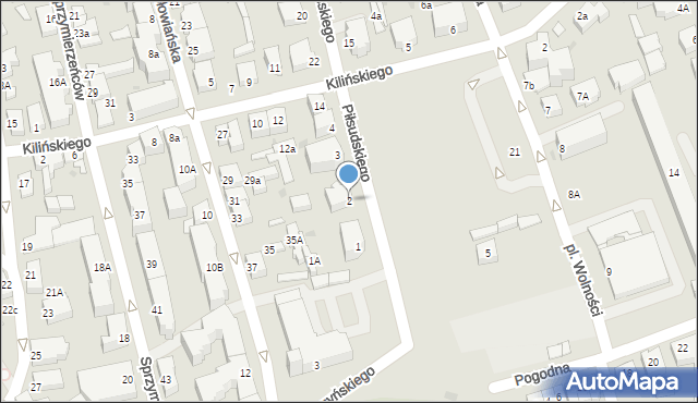Ustka, Piłsudskiego Józefa, marsz., 2, mapa Ustka
