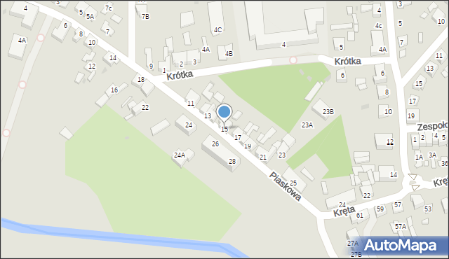 Wągrowiec, Piaskowa, 15, mapa Wągrowiec